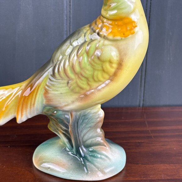 Vintage Pair of Stewart B. McCulloch Ceramic Pheasant Figurines Hand Painted - Picture 6 of 15